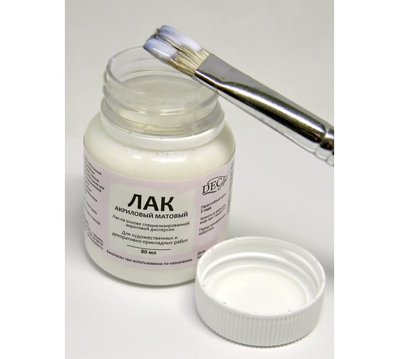 Акриловый матовый лак DecArt 80 гр. 80AM-75-3701