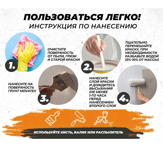 Водоэмульсионная краска Movatex EXTRA для стен и потолков, 25 кг Т33756