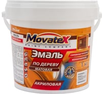 Эмаль Movatex по дереву, акриловая, матовая, 1 кг Т03407