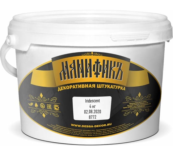 Штукатурка декоративная перламутровая для стен и декора Манификъ Iridescent 8 кг DESSA DECOR 70554