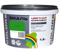 Универсальная цветная эмаль Радуга Colors ВД-АК 220 салатовый, 1,9 л 4630058025180 4607017515297