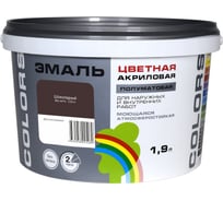 Универсальная цветная эмаль Радуга Colors ВД-АК 220 шоколадный, 1,9 л 144931 4630058020741