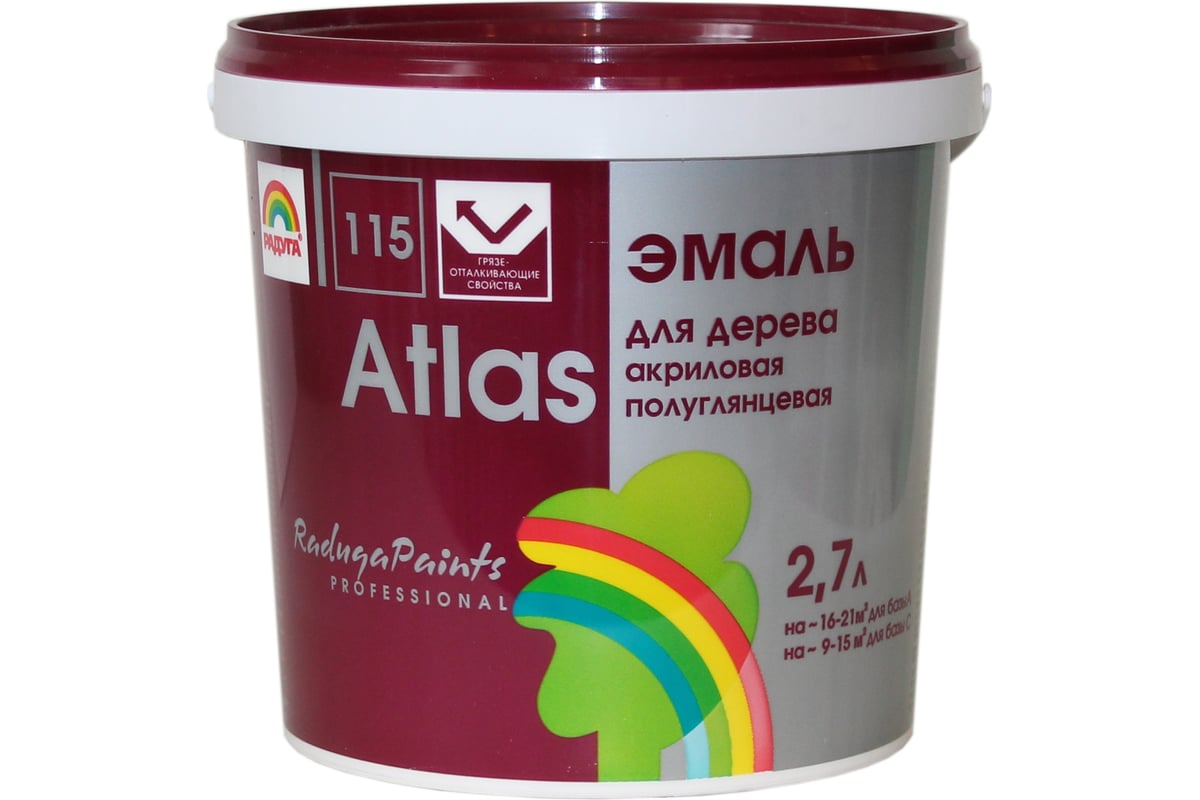  для дерева Радуга Атлас ВД-АК 115 База А 2,7 л, под колеровку .