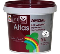 Эмаль для дерева Радуга Атлас ВД-АК 115 База С 0,9 л, под колеровку 141382