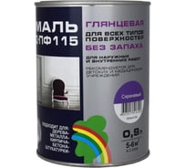 Эмаль Радуга ВД-ПФ 115 GLOSS, сиреневая, глянцевая, 0,9 л 143173 4607017518199