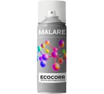 Аэрозольная эмаль MALARE EcoCorr для труб и радиаторов отопления, для батарей, износостойкая быстросохнущая высокопрочная RAL 3020, красный, матовая, 520 мл 4660504741876