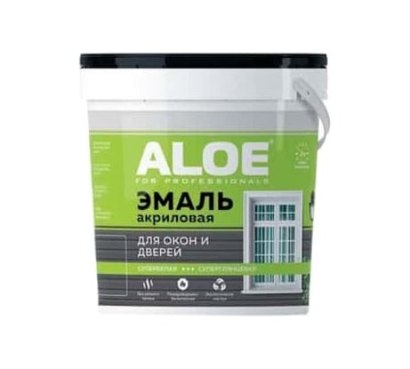 Эмаль акриловая для окон и дверей ALOE супер глянцевая 11181