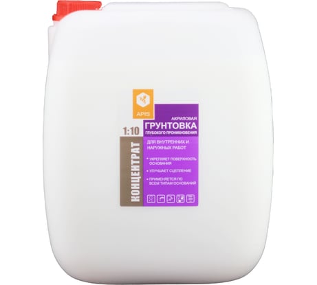 Грунтовка глубокого проникновения APIS концентрат 1:10, канистра 30 кг 4665296514387