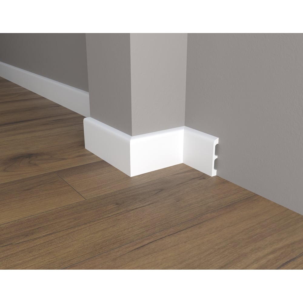 Напольный плинтус Decor-Dizayn ударопрочный влагостойкий под покраску ...