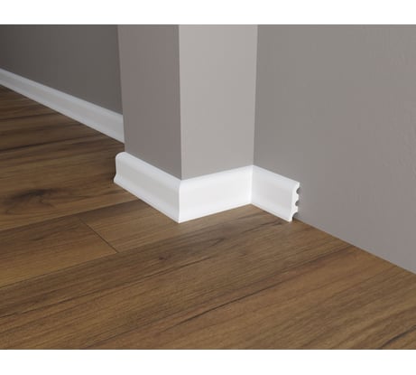 Напольный плинтус Decor-Dizayn ударопрочный влагостойкий под покраску 55Х16Х2000 мм DD18