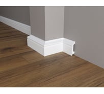 Напольный плинтус Decor-Dizayn ударопрочный влагостойкий под покраску 78Х21Х2000 мм DD122