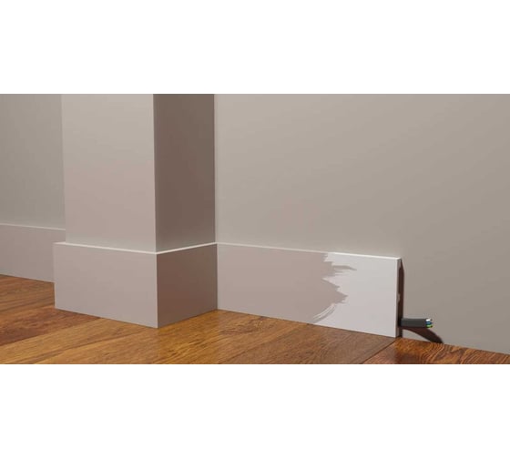 Напольный плинтус Decor-Dizayn ударопрочный влагостойкий под покраску 100Х13Х2000 мм DD709