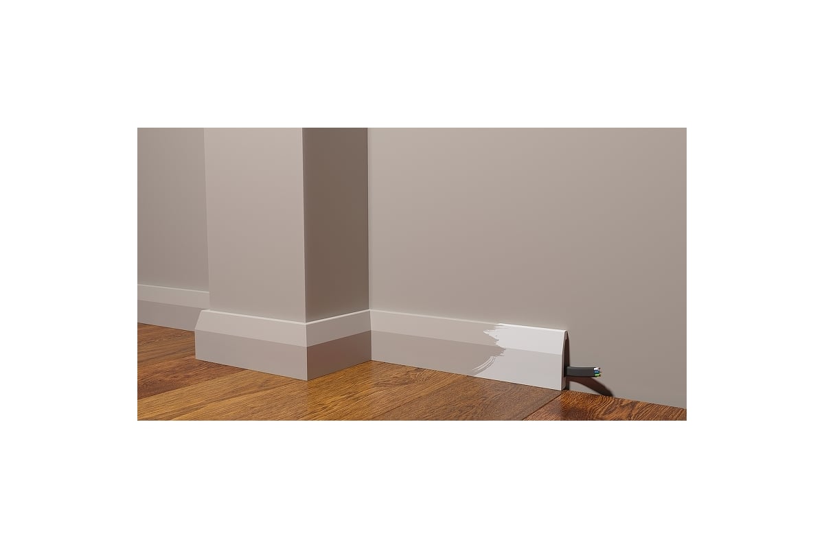 Напольный плинтус Decor-Dizayn ударопрочный влагостойкий под покраску ...