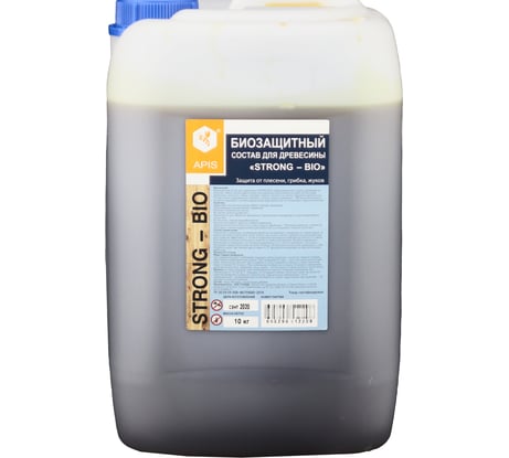 Биозащитный состав для древесины APIS Strong-bio канистра 10 кг 4665296512208