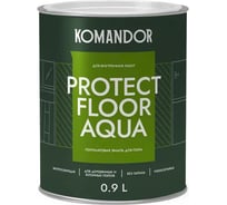 Эмаль для пола KOMANDOR PROTECT FLOOR AQUA база C 0,9 л 271038