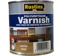 Полиуретановый лак Rustins полуматовый, Poly Varnish Satin Pine, цвет: сосна, 500 мл 03220