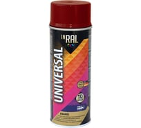 Аэрозольная эмаль InRal UNIVERSAL 16 коричнево-красная RAL3011, 400 мл 26-7-6-016