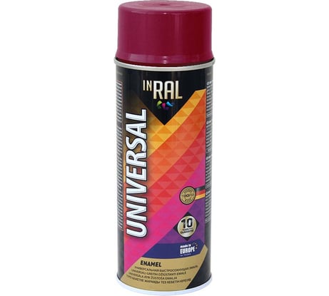 Аэрозольная эмаль InRal UNIVERSAL 23 вишневая RAL3004, 400 мл 26-7-6-023