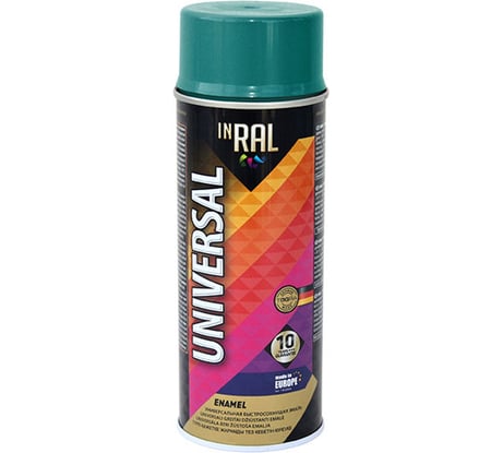 Аэрозольная эмаль InRal UNIVERSAL 29 бирюзовая RAL5021, 400 мл 26-7-6-029