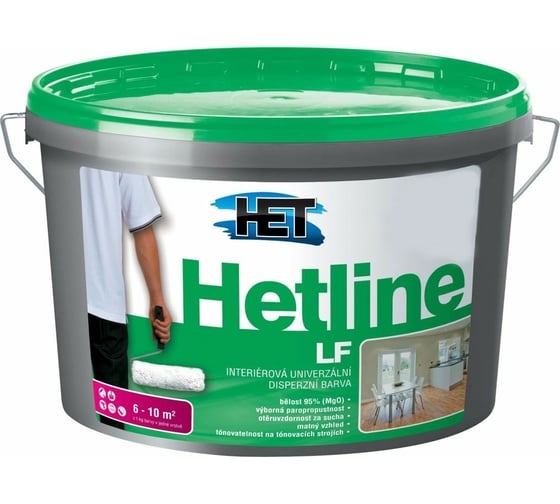 Интерьерная универсальная дисперсионная краска HET Hetline LF 10 л/16.6 кг 04118