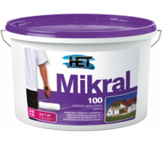 Фасадная акрилатная краска HET Mikral 100 3 л/4.47 кг 04126
