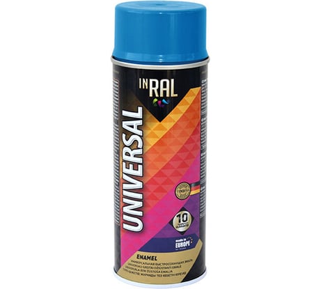 Аэрозольная эмаль InRal UNIVERSAL 30 светло-голубая RAL5012, 400 мл 26-7-6-030