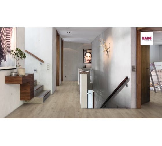 Ламинат HARO tritty 200 aqua Gran Via 4V Серо-коричневый, 33 класс, толщина 8 мм, 2.680 кв.м 537379