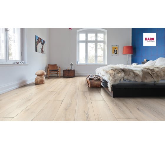 Ламинат HARO tritty 90 Светло-кремовый, 32 класс, толщина 7 мм, 2.220 кв.м 535235