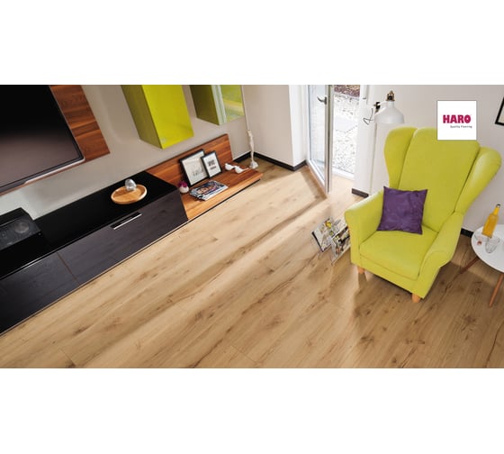Ламинат HARO tritty 100 Бежево-коричневый, 32 класс, толщина 8 мм, 1.980 кв.м 542069