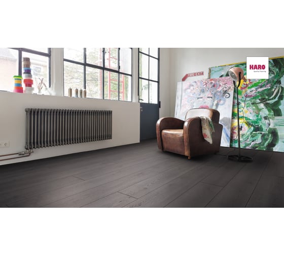 Ламинат HARO tritty 100 Gran Via 4V Темно-коричневый, 32 класс, толщина 8 мм, 2.680 кв.м 533144