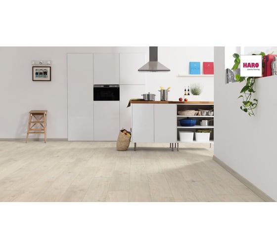 Ламинат HARO tritty 200 aqua Бежево-серый, 33 класс, толщина 8 мм, 1.980 кв.м 537368
