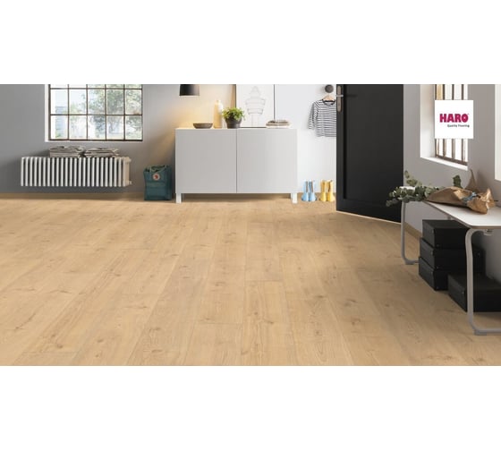 Ламинат HARO tritty 200 aqua Gran Via 4V Бежевый, 33 класс, толщина 8 мм, 2.680 кв.м 539148