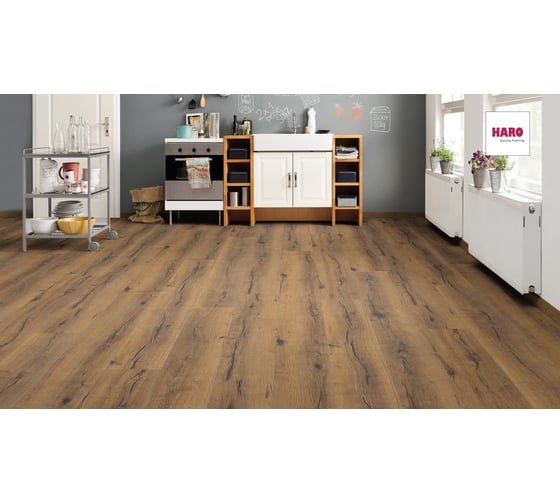 Ламинат HARO tritty 100 Gran Via 4V Коричневый, 32 класс, толщина 8 мм, 2.680 кв.м 530333