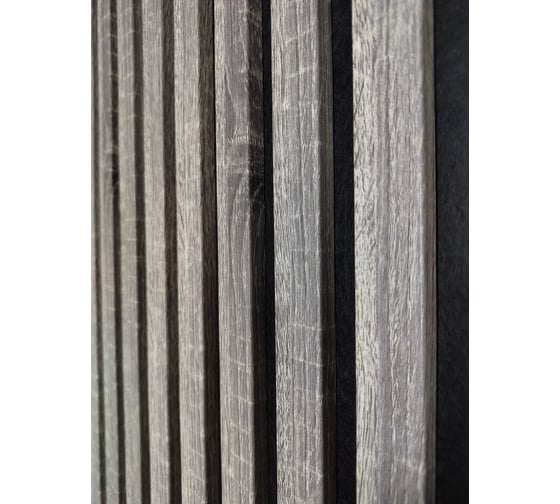 Акустическая панель Indeco 275x60x1,9см рейки МДФ черный/дуб рейн 00-00083944