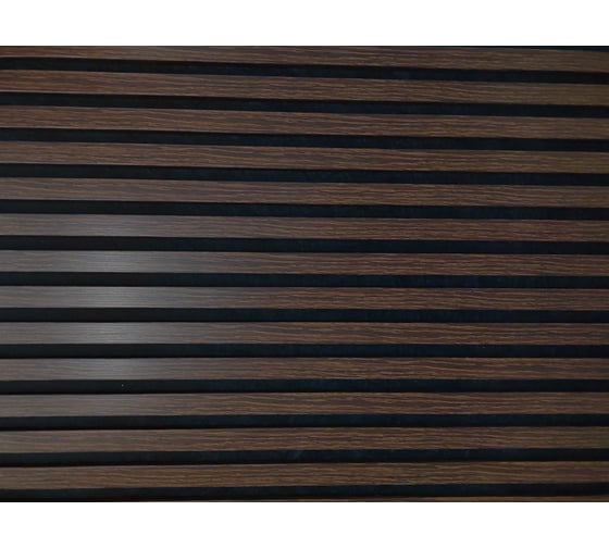 Акустическая панель Indeco 275x60x1,9см рейки МДФ черный/ясень коньяк 00-00083939
