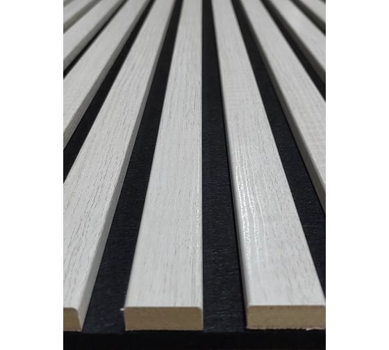 Акустическая панель Indeco 275x60x1,9см рейки МДФ черный/дуб кремовый 00-00083946