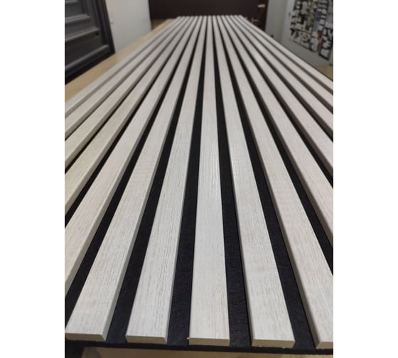 Акустическая панель Indeco 275x60x1,9см рейки МДФ черный/дуб кремовый 00-00083946