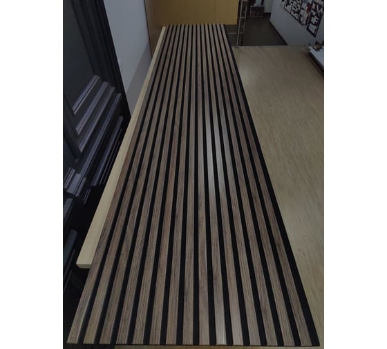 Акустическая панель Indeco 275x60x1,9см рейки МДФ черный/дуб лацио 00-00083940