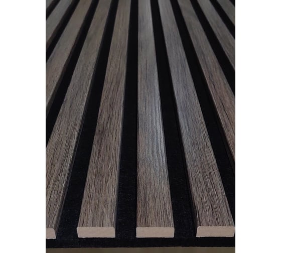 Акустическая панель Indeco 275x60x1,9см рейки МДФ черный/дуб лацио 00-00083940