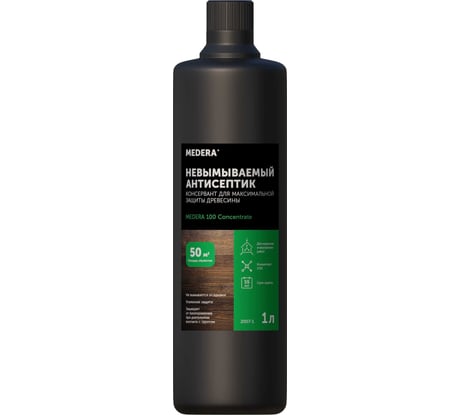 Невымываемый универсальный антисептик для древесины MEDERA 100 Concentrate 1 л 2007-1