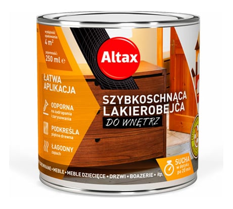 Лак-морилка ALTAX для внутренних работ, дуб, 250 мл 50830-13-000025