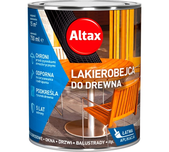 Лак-морилка ALTAX LAKIEROBEJCA венге, 750 мл 50030-21-000075 1