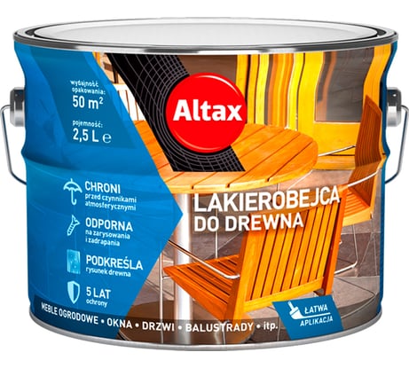 Лак-морилка ALTAX LAKIEROBEJCA махагон, 2,5 литра 50030-04-000250