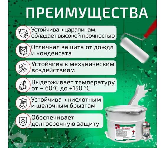 Грунт эмаль полиуретановая двухкомпонентная ЭвоМикс УР шелковисто-матовая, 10 кг, RAL 7000 Серая белка 10КПУРR7000