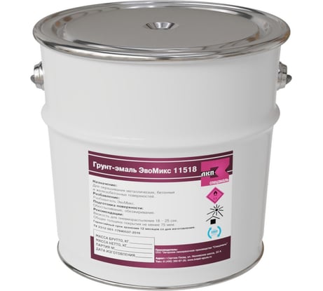Грунт-эмаль алкидно уретановая полуглянцевая ЭвоМикс 11518 10 кг RAL 6008 Коричнево-зеленый 10КАУПГR6008