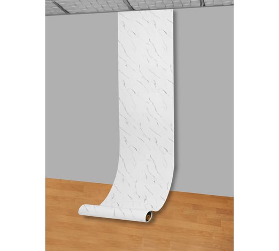Самоклеящаяся ПВХ плитка LAKO DECOR Мрамор Лоредо толщина 2мм 1,8м² 60x300 см в рулоне LKD-RU-G001R-GL