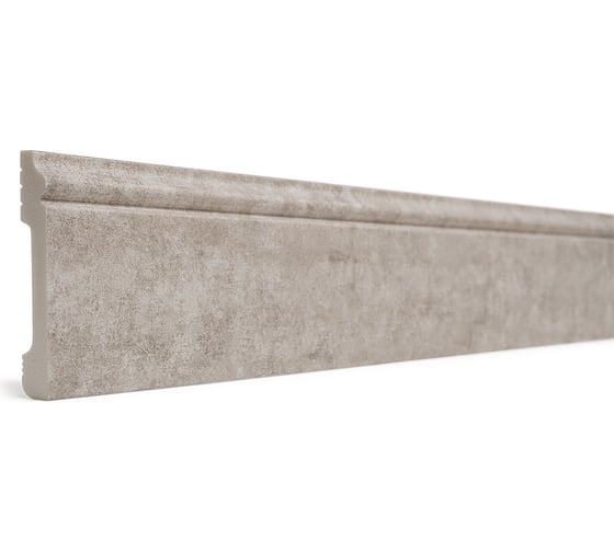 Напольный плинтус Decor-Dizayn ударопрочный, влагостойкий, серый бархат, 79х13х2400 мм 005-25 1