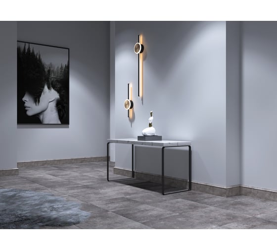 Напольный плинтус Decor-Dizayn ударопрочный, влагостойкий, серый бархат, 79х13х2400 мм 005-25