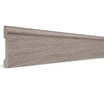 Напольный плинтус Decor-Dizayn ударопрочный, влагостойкий, серый, 79х13х2400 мм 005-80SH
