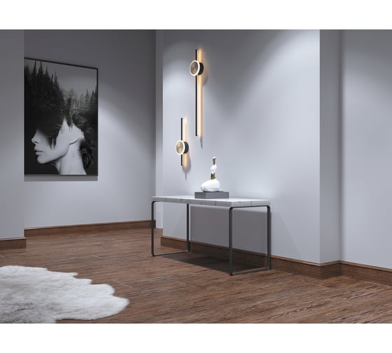 Напольный плинтус Decor-Dizayn ударопрочный, влагостойкий, палисандр, 79х13х2400 мм 005-85SH